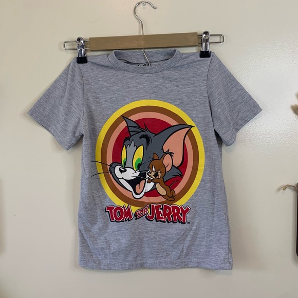 Tom and Jerry Size 7/8 Gray T-shirt - Picture 2 of 4
